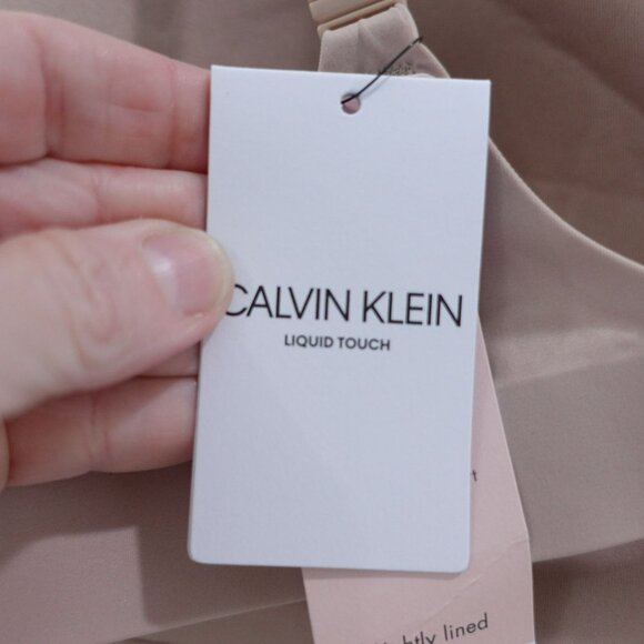 NEW Calvin Klein Liquid Touch Lightly Lined Demi Bra Bralette Size 38C Tan - Picture 10 of 10